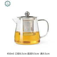 耐热玻璃茶壶 家用带茶杯套装泡水壶小茶具过滤花茶壶单壶 泡茶壶 封后 玻璃茶壶450+茶杯两个装