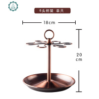 水晶玻璃白酒杯套装家用小号2两酒杯一口杯烈酒杯酒盅酒具杯架子 封后 8头杯架[单只]