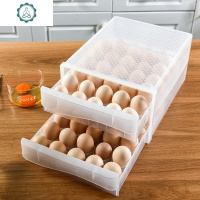 冰箱用抽屉式放鸡蛋的收纳盒保鲜鸡蛋盒可叠加带盖鸡蛋架托 封后保鲜盒