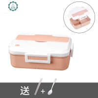 餐盒微波炉带饭盒便当盒饭盒/保温桶/保温提锅上班族分隔型加热 封后 红+勺子筷子