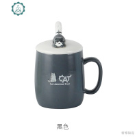 可爱创意 陶瓷杯子茶水分离泡茶杯 过滤带盖带勺马克杯牛奶咖啡杯 封后