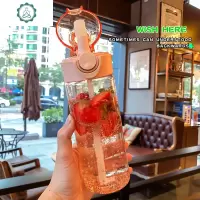 大人孕妇吸管杯运动便携透明水杯女学生随手杯简约塑料杯子 封后