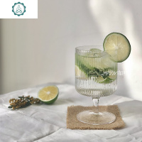 ins网红冰淇淋杯高颜值条纹玻璃杯果汁饮料杯酸奶布丁杯雪糕杯子 封后