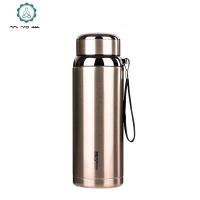 大容量800保温杯茶杯车载便携真空304不锈钢水杯男户外定制刻字 封后 BG600金色+杯套