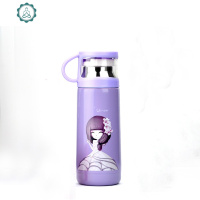 保温杯儿童可爱女孩便携小学生不锈钢保温水杯子男士简约茶杯定制 封后 500粉姑娘
