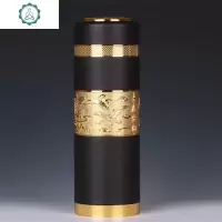 紫砂保温杯内胆男士女茶杯保温杯定制ogo刻字商务车载礼品杯 封后 红木纹直杯