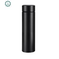 智能保温杯男女便携304不锈钢水杯学生测温定制刻字泡茶杯子 封后 黑色普通款500