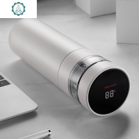 智能茶水分离杯保温杯316不锈钢女简约便携测温水杯男泡茶杯 封后 [316不锈钢]故宫红+精美礼盒+杯刷