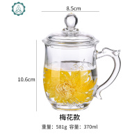 耐热办公室茶杯带把玻璃家用泡茶喝水杯子大容量男女茶饮杯花茶杯 封后 经典2款