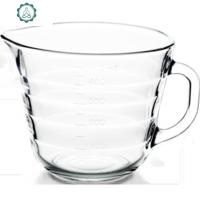 刻度杯牛奶杯透明早餐杯钢化玻璃水杯微波炉加热奶杯子 封后 牛奶刻度杯