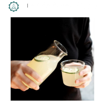 封后(FENGHOU)早上好 Lime And Lemon 日式一人饮茶壶配单杯 耐 1壶1杯(新增大号)+长方形玻璃杯
