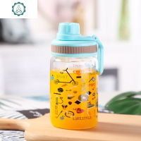 儿童牛奶杯带刻度家用早餐酸奶杯网红玻璃水杯抖音超可爱韩版杯子 封后 粉色-500ml[加杯套]