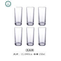 日式金边锤目纹玻璃杯ins风家用耐热玻璃网红客厅喝水 茶杯女套装 封后 高锥杯(6杯套装+送4把勺)