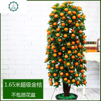 假树桔子果树仿真植物盆景大型客厅装饰仿真绿植假花盆栽发财果 封后 1.65米超级红果(不含盆)