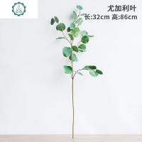 6件 北欧ins仿真假花植物尤加利叶样板间装饰花插花摆拍道具 封后 油加利叶仿真植物