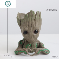 ins北欧创意仿真多肉植物盆栽仙人掌室内客厅假绿植装饰个性摆件 封后 爱心格鲁特套装B仿真植物