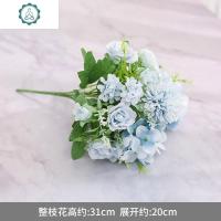 ins假花仿真花客厅花束摆件玫瑰花室内餐桌装饰插花摆设塑料干花 封后 蓝色仿真植物