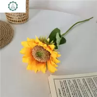 韩风ins向日葵仿真花太阳花房间装饰拍照道具复古手捧花摄影摆件 封后 两枝向日葵牛皮花束仿真植物
