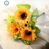 向日葵仿真花假花束客厅摆件落地插花花艺装饰品干花瓶餐桌摆设花 封后 62cm单头向日葵仿真植物