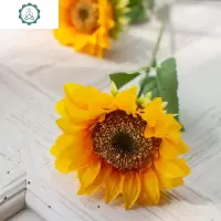 向日葵仿真花束摆设客厅餐桌面假花太阳花装饰插花艺摆件塑料绢花 封后 向日葵单头粗杆仿真植物