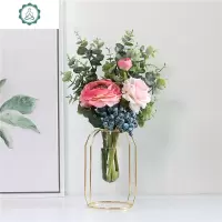 北欧仿真花假花花束装饰品摆件ins家居客厅房间装饰餐桌桌面摆设 封后 粉红色淡粉玫瑰花束仿真植物