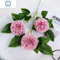 仿真绣球花蒲公英假花花束客厅摆设干花装饰绢花单支插花摆件花瓶 封后 大理石花瓶+10枝香槟套装仿真植物