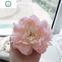 牡丹花汉服头饰品唐风云鬓花仿真花后压古风拍摄道具布景装饰 封后 橘色15cm仿真植物