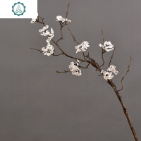 白色粉色仿真樱花枝简约小碎花梅花客厅卧室家居装饰摆件插花 封后 西瓜红一支仿真植物