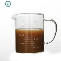 玻璃牛奶量杯带刻度有手柄厨房奶杯用具刻度杯把手烘焙透明 封后 350ml直身测容量专用-M12玻璃杯