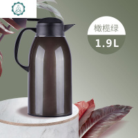 保温壶家用大容量玻璃内胆热水壶暖壶开水壶保暖瓶茶瓶 封后 橄榄绿镀银款1.9