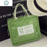 手提便当包大小号防水上班带饭加厚铝箔保温午餐包学生手拎饭盒袋 封后 大号绿色