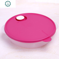 便携午餐2件套套装分隔饭盒便当盒1分格碗微波水晶汤碗 封后 1400分隔碗玖红