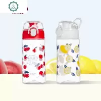 水杯女塑料杯便携运动水杯可爱女健身少女杯子透明随行杯 封后