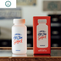 日系水瓶文艺磨砂雾面学生杯水杯可爱水壶随手塑料杯子 封后