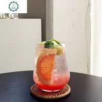 ins创意家用网红玻璃杯饮品杯气泡水杯果汁杯简约杯子苏打水杯 封后 春夏之韵425毫升玻璃杯