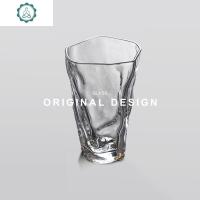 原创设计师款创意不规则水纹玻璃杯家用加厚简约ins风 封后 正常款