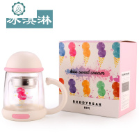 双层玻璃杯ins风家用带把女便携可爱创意简约清新茶水杯子 封后 冰淇淋