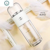 茶水分离泡茶杯水杯女生玻璃杯双层便携茶杯网红女士韩国清新可爱 封后 直杯-白色[送玫瑰花冠茶]