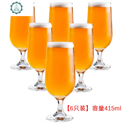 网红小酒馆玻璃精酿啤酒杯松木杯盘创意酒吧清吧啤酒杯托 封后 6只啤酒杯[不含杯托]玻璃杯