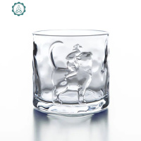 猫将军琥珀杯独角兽创意水晶玻璃杯系艺术星空酒杯 封后 猫将琥珀杯