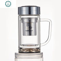 玻璃水杯气质个性商务办公车载家用过滤加厚耐热泡茶杯 封后 至尊龙-乌金色300ml2226带手柄玻璃杯