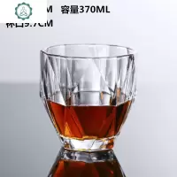 创意欧式 水晶洋酒杯威士忌杯四方杯子啤酒杯 威士忌玻璃酒杯圆形 封后 菱形酒杯