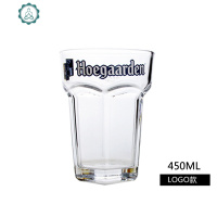 比利时福佳白啤酒杯超大号玻璃杯六角啤酒杯大容量精酿扎啤杯 封后 福佳白450ML(带LOGO)