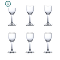 水晶玻璃白酒杯啤酒杯一口杯3钱杯5钱杯一两杯家用白酒杯套装 封后 款式十一20ml高脚杯(6只)玻璃杯