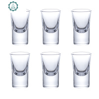 水晶玻璃白酒杯啤酒杯一口杯3钱杯5钱杯一两杯家用白酒杯套装 封后 款式四30ml子弹杯(6只)玻璃杯