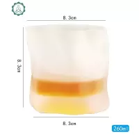 威士忌杯创意个性冰球杯异形水杯简约啤酒杯水晶玻璃洋酒杯子 封后 磨砂款