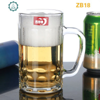 玻璃啤酒杯 带把玻璃杯大号扎啤杯 茶室玻璃杯泡茶杯 封后 ZB18400ML