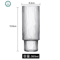 条纹冷饮杯酒杯洋酒杯啤酒杯玻璃杯莫吉托鸡尾酒杯柯林杯创意杯 封后 高款-3(360)