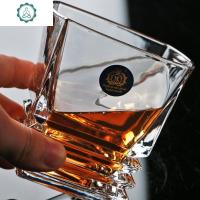 水晶玻璃大号威士忌杯 洋酒杯 四方杯 水杯烈酒啤酒杯子2只价 封后 2只水钻款310[送杯刷]