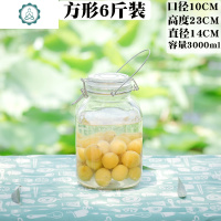 泡酒玻璃瓶子专用酒瓶酿酒酒罐子5 10斤果酒杨梅青梅酒密封罐带盖 封后 6斤提手(送酒提)